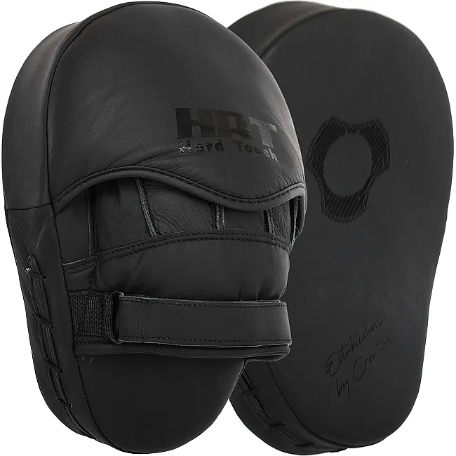 Лапа боксерская изогнутая тренировочная кожа HARD TOUCH BO-4231 19x5x25см 2штуки (Белый)
