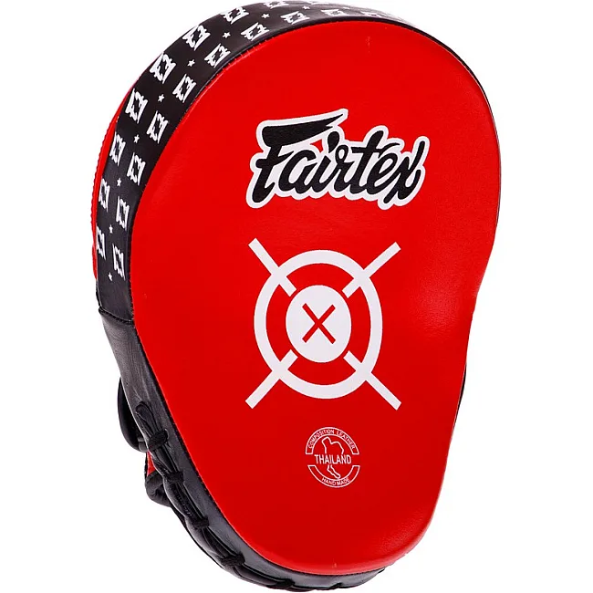 Лапа боксерская изогнутая тренировочная кожа FAIRTEX
 BO-3362 25x19x9см 2штуки (Синий)