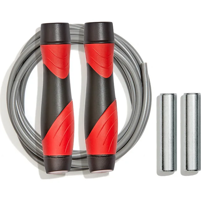 Скакалка REEBOK Premium Skipping Rope черная, красная 280 см