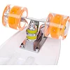 Пенни борд Penny Board круизер пластиковый со светящимися колесами и ручкой для переноски 24