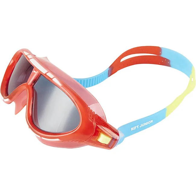 Детские очки для плавания Speedo RIFT GOG JU RED/SMOKE красный, голубой, салатовый OSFM