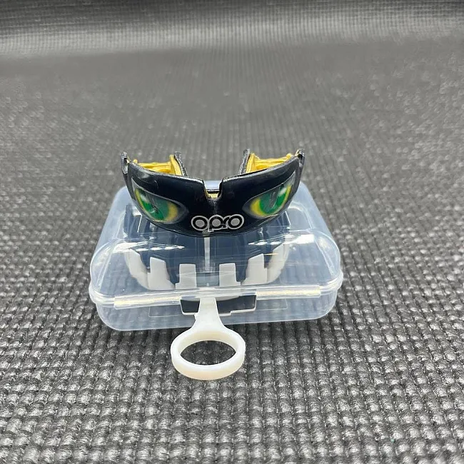 Капа для бокса OPRO Instant Eyes взрослая (возраст 11+) Black/Green (art.102524001)