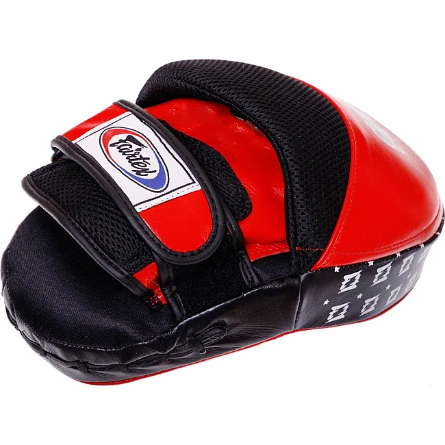 Лапа боксерская изогнутая тренировочная кожа FAIRTEX
 BO-3362 25x19x9см 2штуки (Синий)