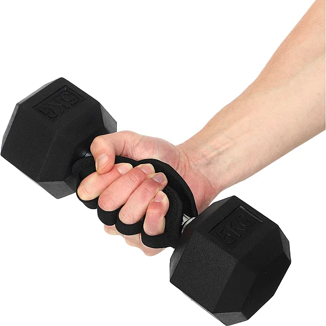 Накладки атлетические нескользящие Грипад GRIPAD WorkOut ROUND HAND PROTECTION EZOUS D-02 (Черный)