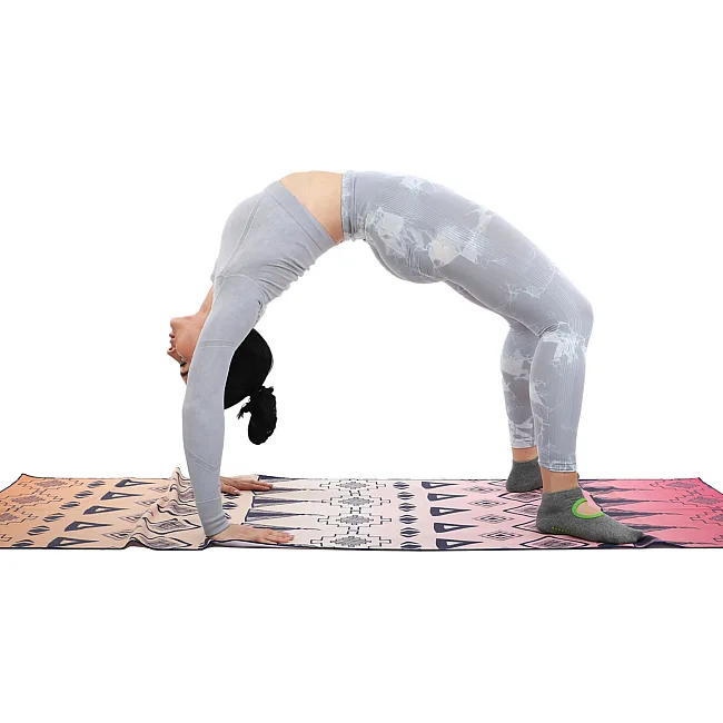 Полотенце-коврик для йоги из микрофибры нескользящий 4MONSTER YOGA TOWEL Y-YGT 186x75см (Синий)