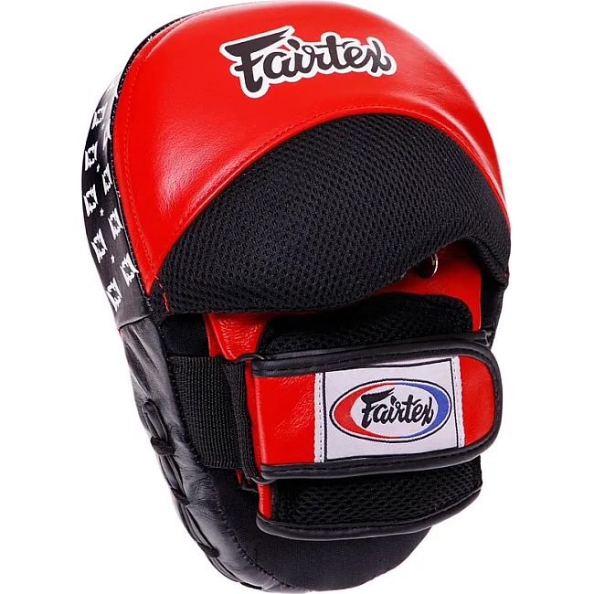 Лапа боксерская изогнутая тренировочная кожа FAIRTEX
 BO-3362 25x19x9см 2штуки (Синий)