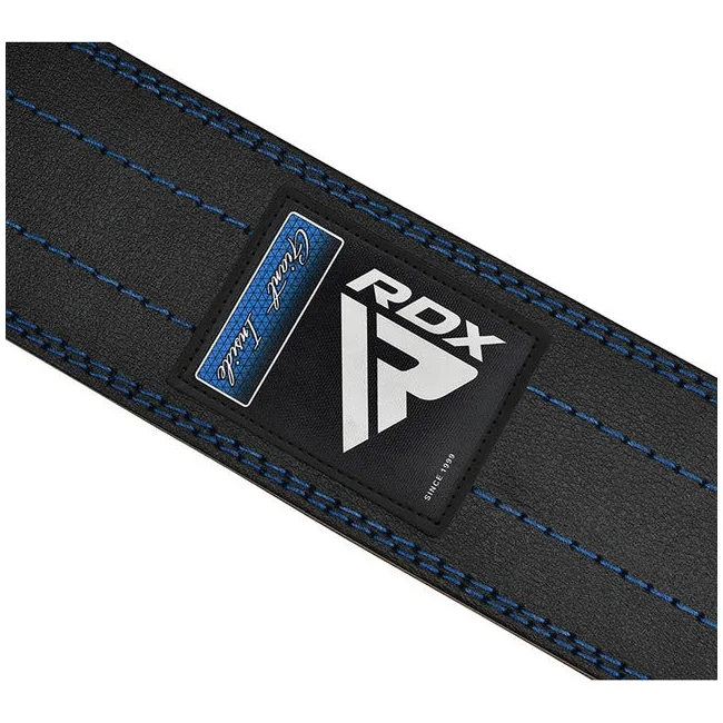 Пояс для пауэрлифтинга RDX кожаный RD1 Blue