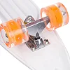 Пенни борд Penny Board круизер пластиковый со светящимися колесами и ручкой для переноски 24
