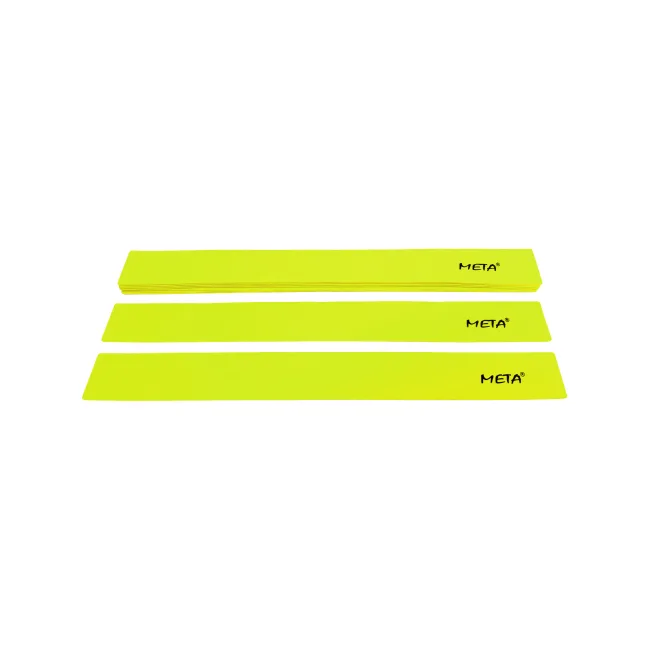 Набор плоских прямых фишек-маркеров META Flat Line Marker 10 лимон 5,5х50 см