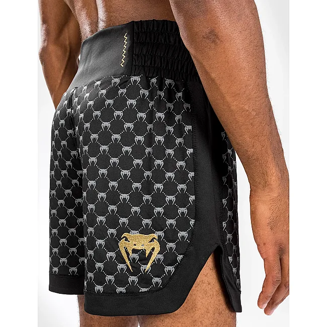 Боксерские шорты VENUM Monogram Boxing Short - Black