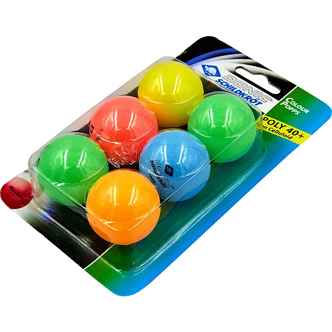 Мячи для настольного тенниса DONIC COLOR POPPS 40+ MT-649015 6шт