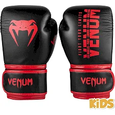 Перчатки детские для бокса VENUM Signature Noir Rouge