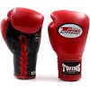 Перчатки для бокса TWINS Lace Up BGLL1 Red Black