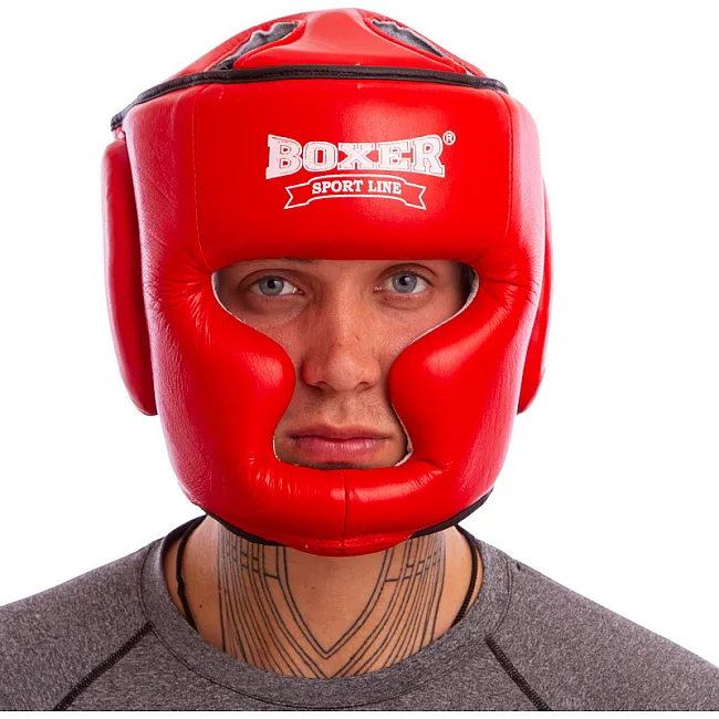 Шолом тренувальний карате Boxer Еліт (шкіра)