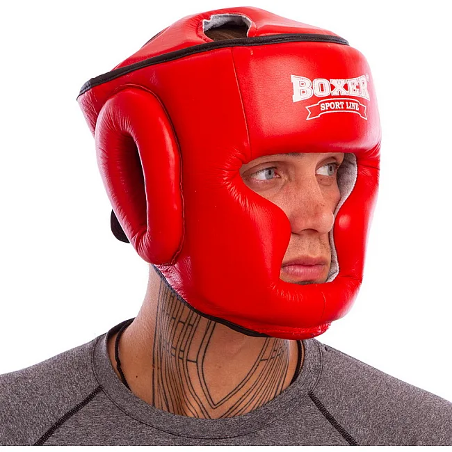 Шолом тренувальний карате Boxer Еліт (шкіра)