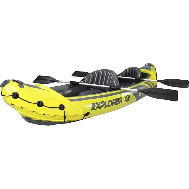 Каяк надувний Intex EXPLORER K2 312 x 91 x 51 см, жовто-сірий