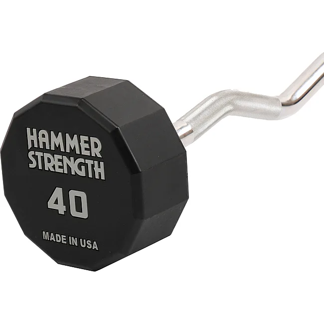 Штанга неразборная с фиксированным весом изогнутая PEV HAMMER STRENGHT TA-9978-40 (Черный)