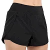 Спортивные шорты двойные 2 в 1 женские SP-SPORT DK01 (Черный)