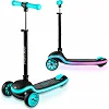 Детский самокат трехколесный Ricokids Leddi черно-бирюзовый