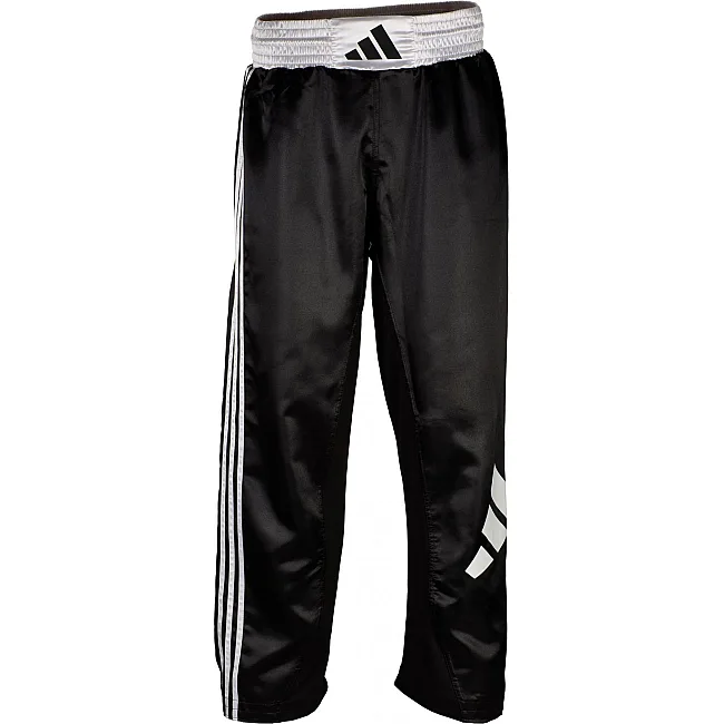 Штани для кікбоксингу Adidas (чорно-білий) ADIKBUN100T