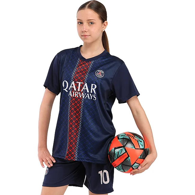 Футбольная форма детская с символикой клуба PSG домашняя 2026 SP-SPORT CO-7356 (Темно-синий)