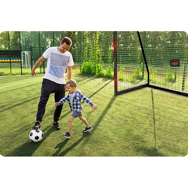 Ворота футбольные Neo-Sport Dots NS-473 300 х 200 х 120 см, черно-красные
