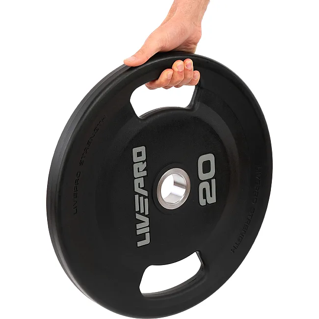 Блины диски полиуретановые 2 Handle металлическая втулка LiveUp LP8337-20 ø51мм 20кг
