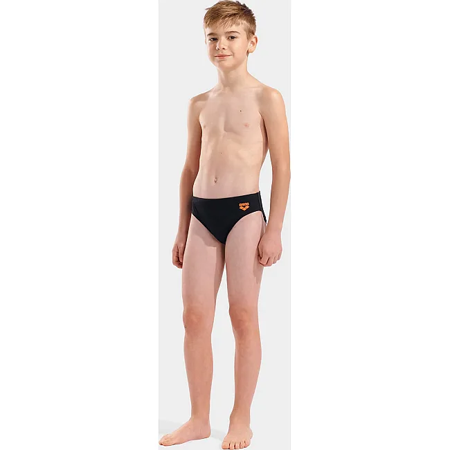 Плавки-слепые для мальчиков Arena BRIGHT SWIM BRIEFS черный, оранжевый (для детей)