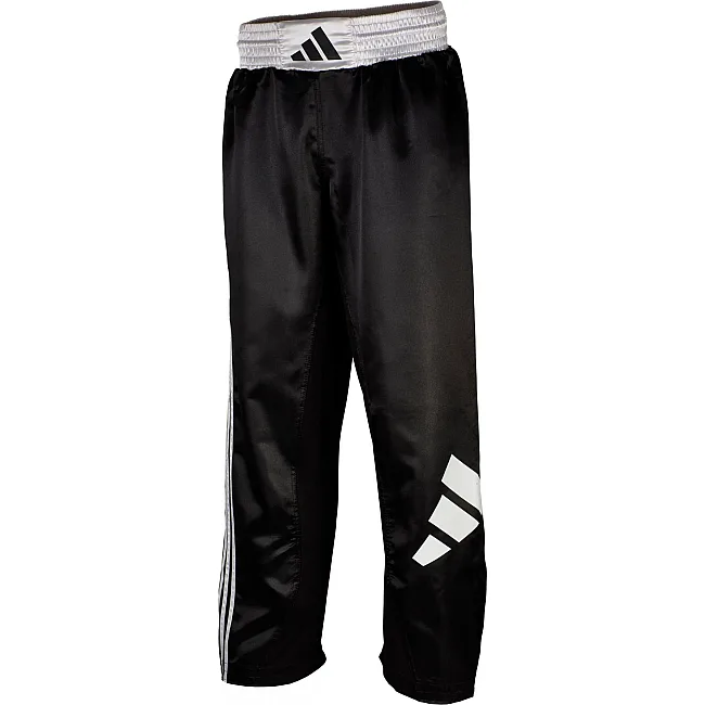 Штани для кікбоксингу Adidas (чорно-білий) ADIKBUN100T