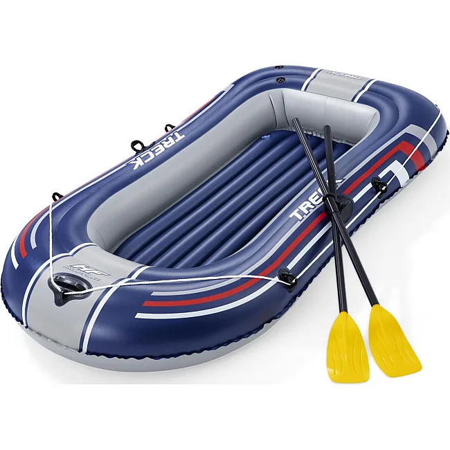 Човен надувний Bestway Hydro-Force Treck X1 228 х 121 см, сіро-синій