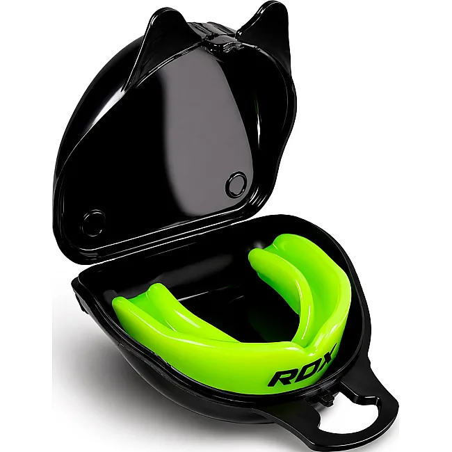 Капа RDX MOUTH GUNDER ARMOURRD JUNIOR черный, зеленый (для детей) One Size