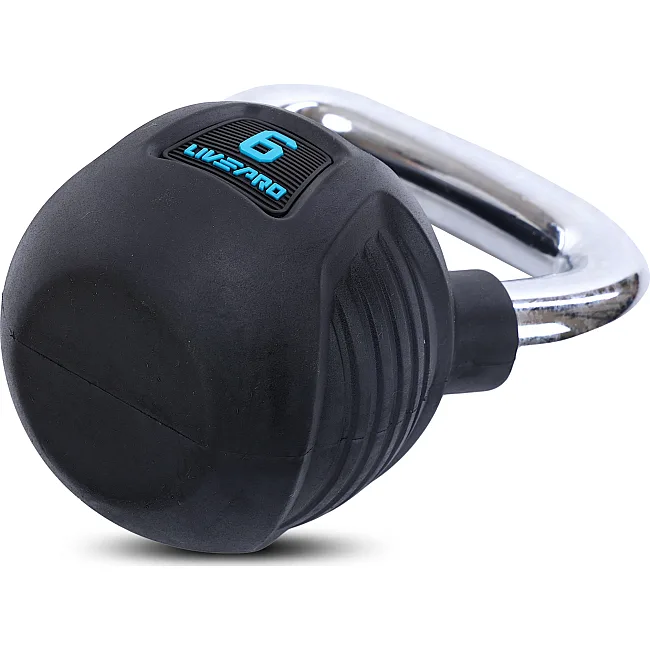Гиря тренировочная цельная
 с хромированной ручкой LiveUp LP8043-6 вес 6кг