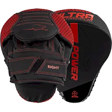 Лапы боксерские PowerPlay 3044 Pro Carbon Ultra Series Черно-Красные PU [пара]