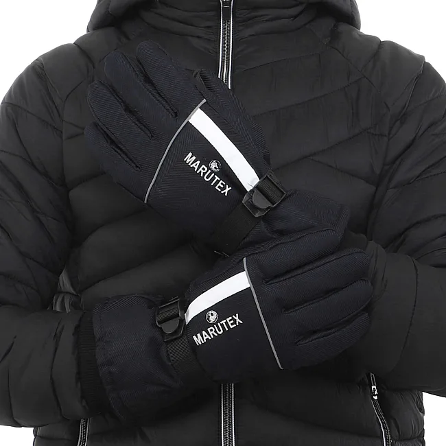 Перчатки для лыж и сноуборда мужские MARUTEX A-3320 (Темно-синий-салатовый)