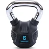 Гиря тренировочная цельная с хромированной ручкой LiveUp LP8043-6 вес 6кг