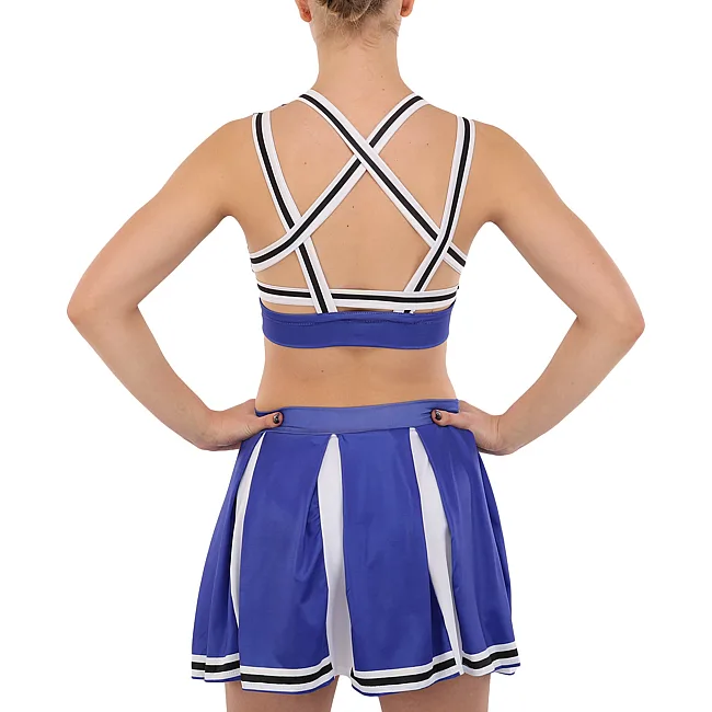 Костюм для чирлидинга кроп-топ и плиссированная мини-юбка SP-SPORT

 CO-666
 XS-3XL (Синий)