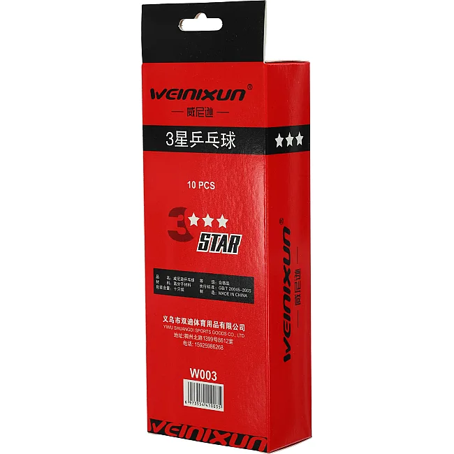 Мячи для настольного тенниса
 WEINIXUN W003 3star 10шт (Белый)