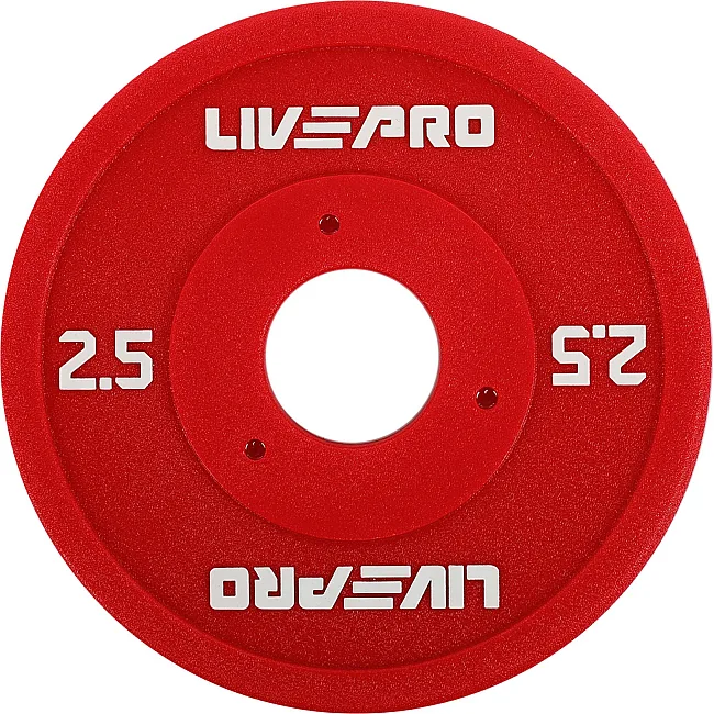 Диск для штанги полиуретановый
 LiveUp LP8028-2_5 ø50мм 2,5кг