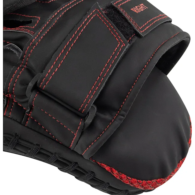 Лапи боксерські PowerPlay 3044 Pro Carbon Ultra Series Чорно-Червоні PU 