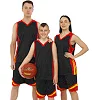 Баскетбольная форма майка и шорты LIDONG L044 3XS-6XL (Черный-красный)