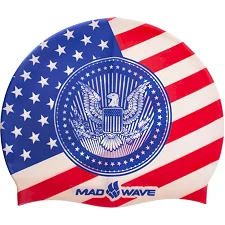 Шапочка для бассейна силиконовая для взрослых MADWAVE USA M055303000W