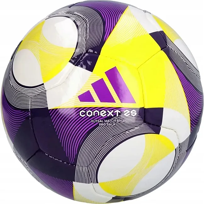 М'яч футзальний Adidas CNXT25 PRO SAL білий, жовтий, фіолетовий