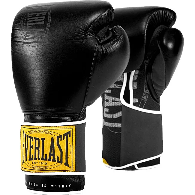 Боксерские перчатки Everlast 1910 CLASSIC TRAINING GLOVE черный 16 унций