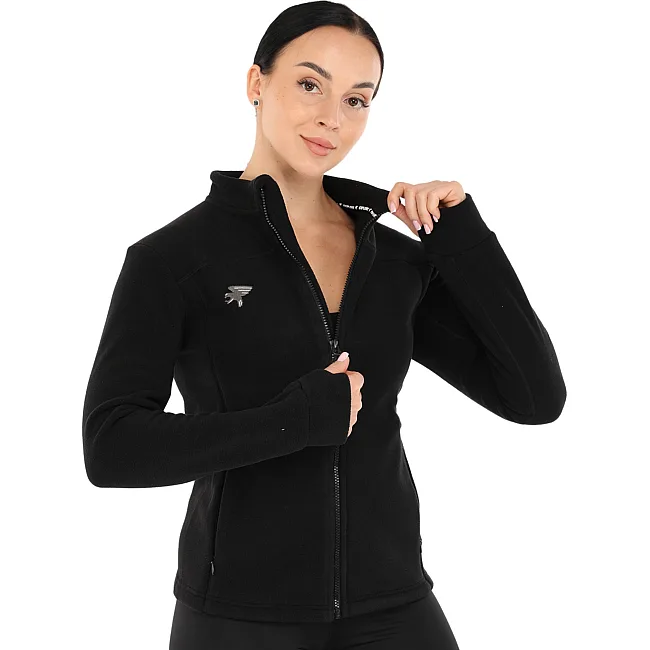 Спортивная кофта
 женская на молнии флисовая JOMA

 ALPES 902540-100 (Черный)