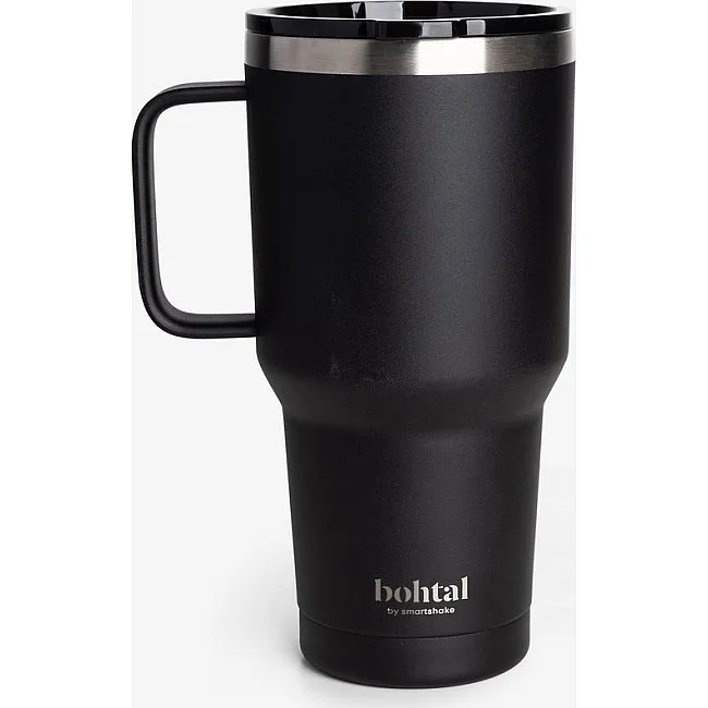 Термостакан (изолированная чашка) Bohtal с ручкой из нержавеющей стали Tumbler Black 900 ml