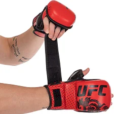 Перчатки Крабы спаринговые для MMA TRUE THAI UFC BO-0487 (Красный)