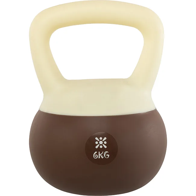 Гиря м'яка BLOOM SOFT KETTLEBELL LB7012-6 вага 6кг (Білий-коричневий)
