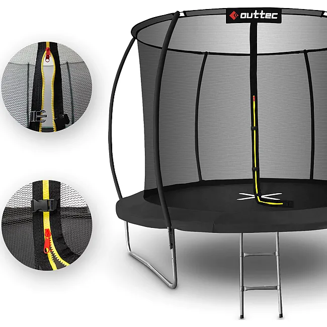 Батут OUTTEC Pumpkin с внутренней сеткой 14 футов 435 см черный