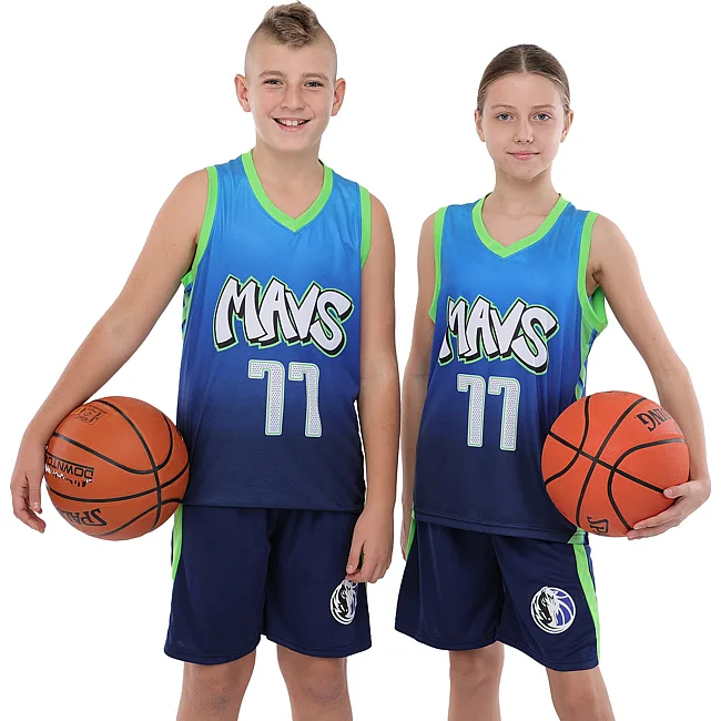 Детская баскетбольная форма
 NBA клуб Mavs 77 BA-9826 (Синий-желтый)