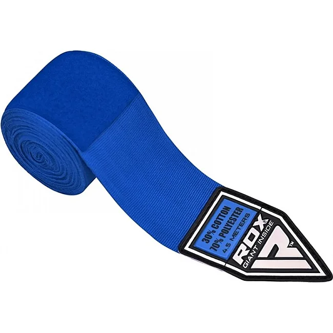 Бинты для бокса RDX Fibra Blue (4,5м)